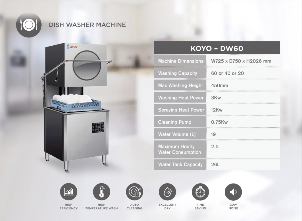 Dish Washer Machine DW60 - Koyo Malaysia