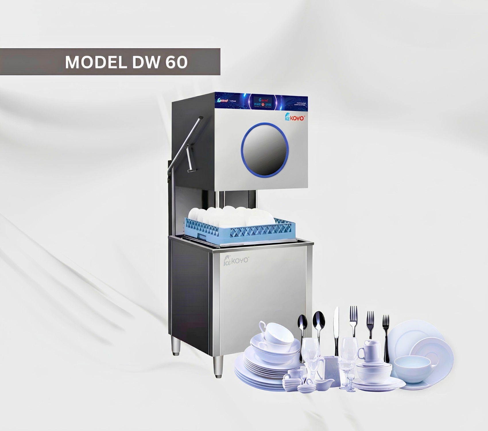 Koyo Corporate commercial dishwasher DW-60 heavy duty hood type system in Malaysia